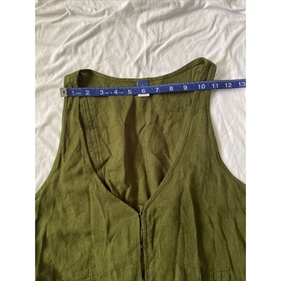 Old Navy Green Sleeveless Button-Front Top Womens L - Picture 9 of 10
